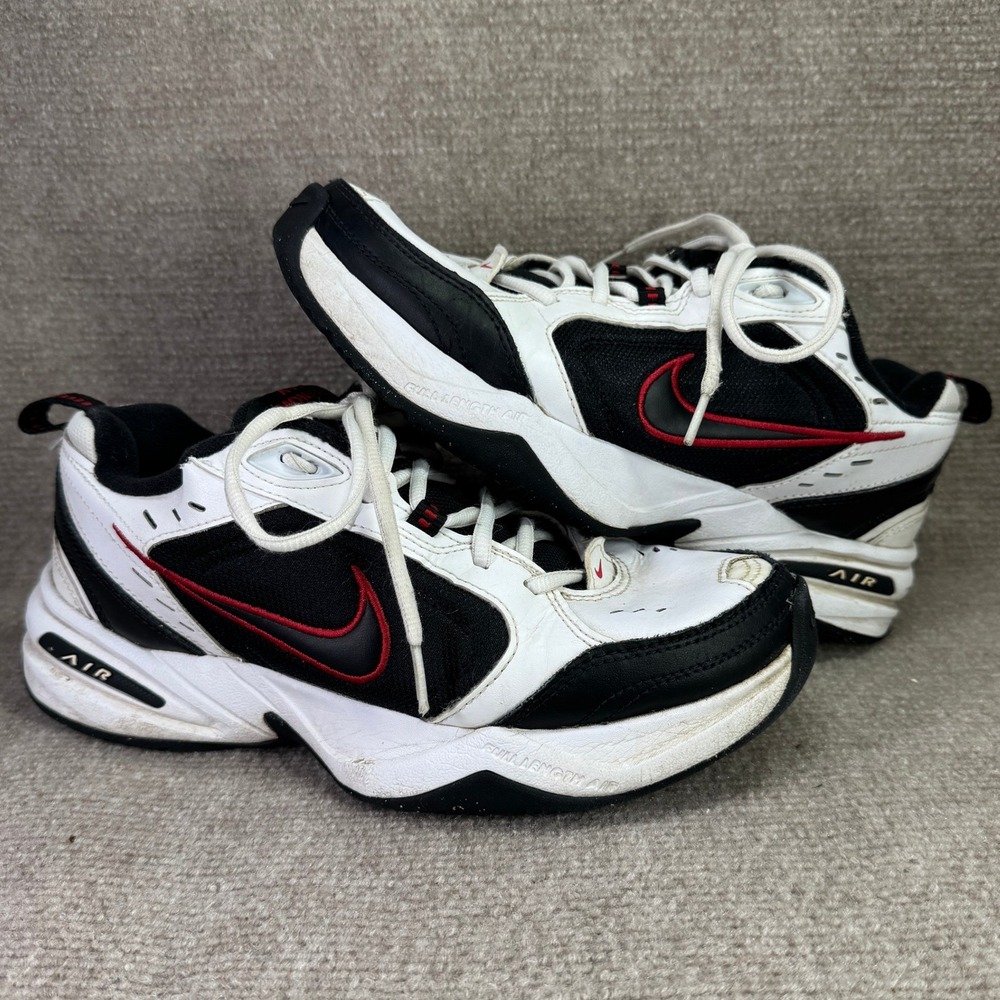 Nike Air Monarch IV Womens 8 White Black Red Dad Shoes Sneakers 415445-101